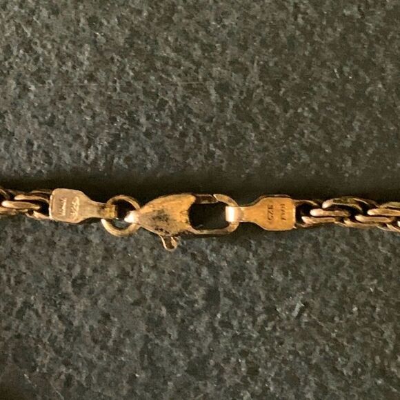 Italy 925 PT Necklace, Milor 925 Italy Bracelet and Metal Infinity hook earrings - Picture 5 of 6